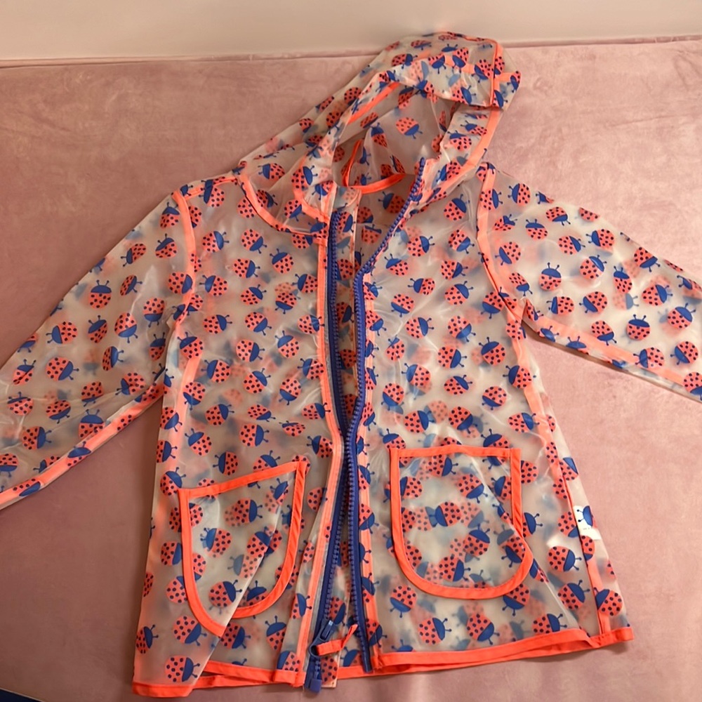 Cat & Jack Ladybug Print Raincoat - Toddler Girls 18 Months